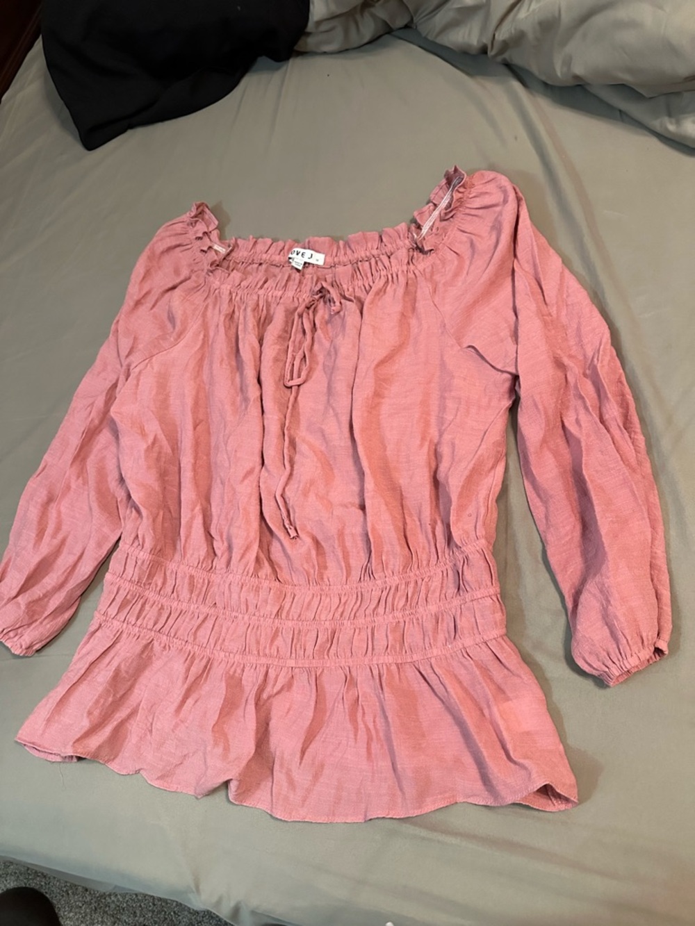 love J Dusty Rose Off-Shoulder Top